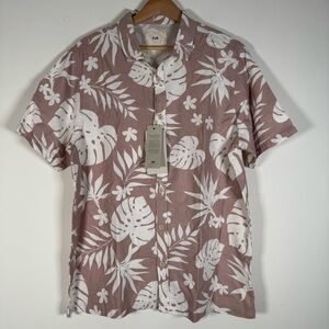 Folk Kingston short sleeve button-down shirt size L NWT